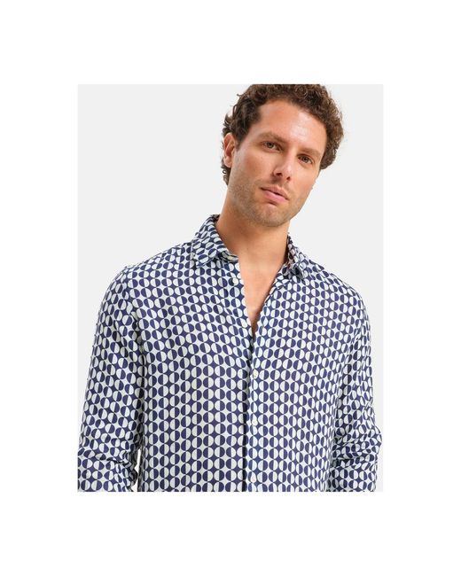 Peninsula Blue Casual Shirts for men