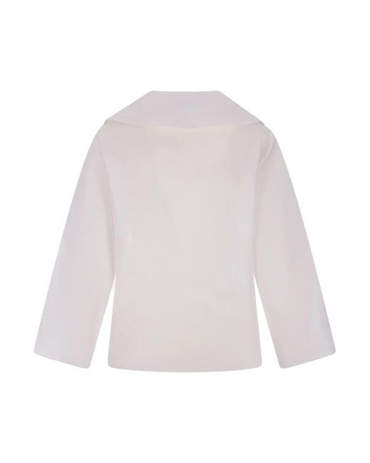 Long Sleeve Tops di Tory Burch in White