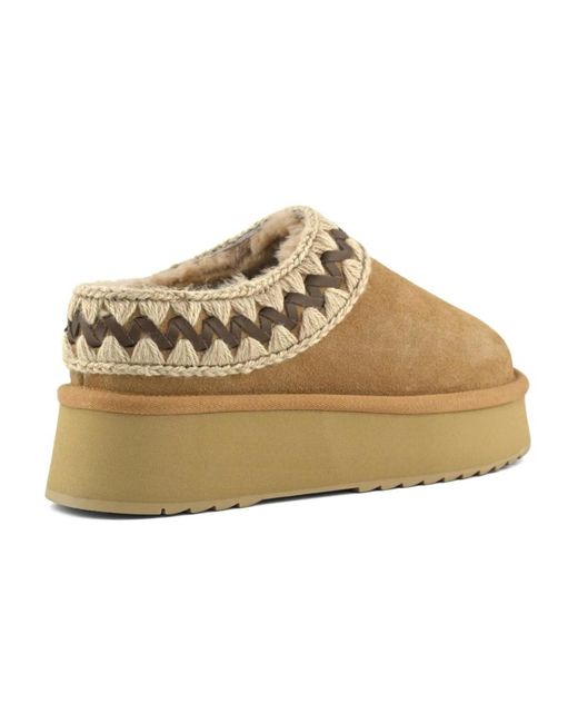 Mou Natural Platform Clog