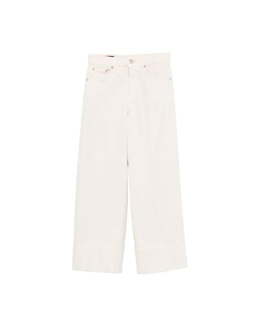 Dondup White Stylische Avorio Jeans Für Frauen