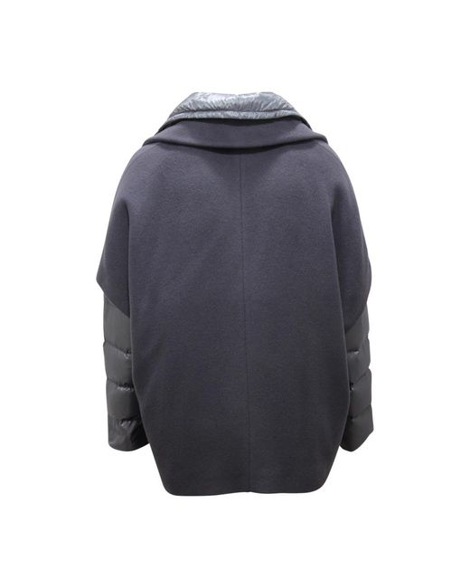 Herno Jassen ,Blauw ,Wol 2-In-1 Donsjas Met Afneembare Vest in het Gray
