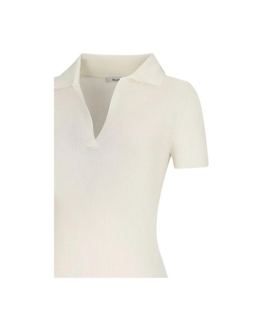 Max Mara White V-Neck Knitwear