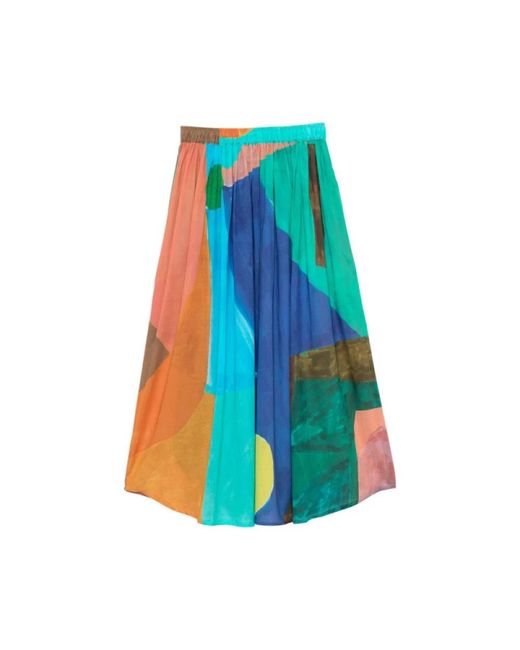 G.Kero Blue Midi Skirts
