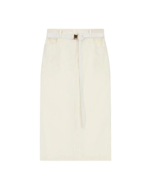 Imperial White Midi Skirts