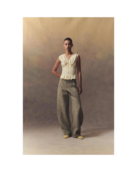 Cortana Natural Sleeveless Tops