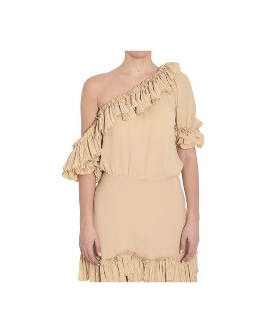 Short Dresses Saint Laurent de color Natural