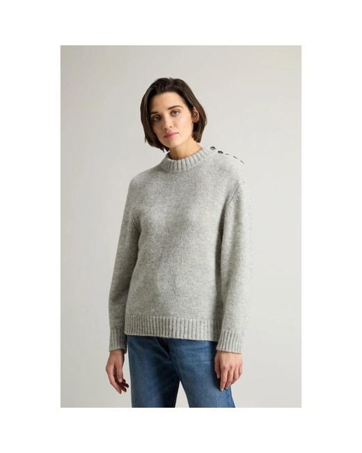 Woolrich Gray Round-Neck Knitwear