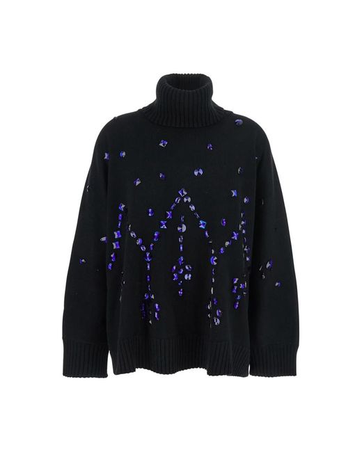 Turtlenecks di Alberta Ferretti in Blue