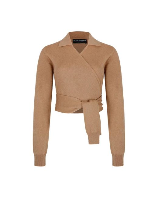 Dolce & Gabbana Natural Cashmere Knitwear