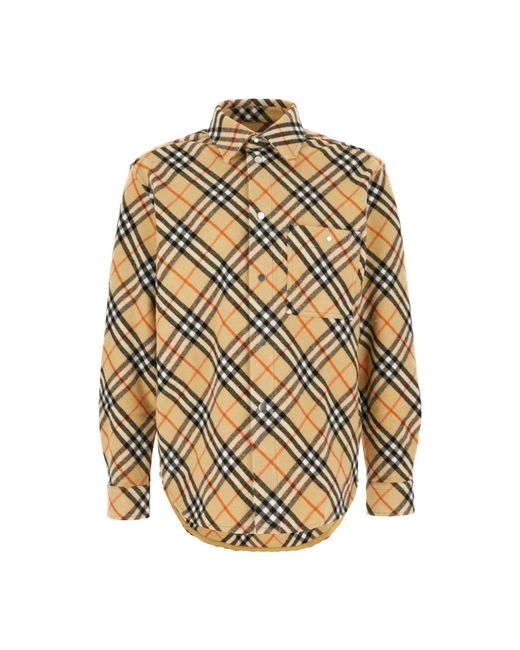 Burberry Overhemden ,Wol Stijlvolle Overhemden Collectie in het Natural voor heren