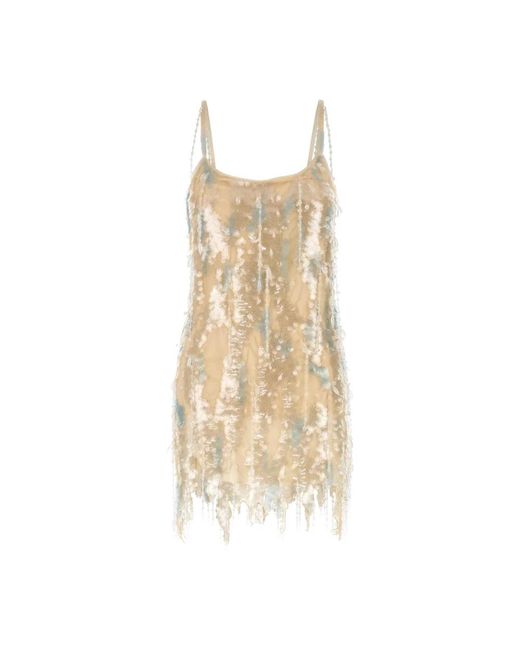 Blumarine Natural Short Dresses