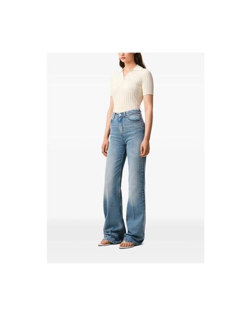 AMI Wide Jeans in het Blue