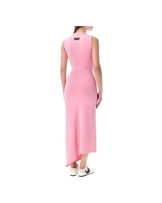 MARINE SERRE Pink Midi Dresses