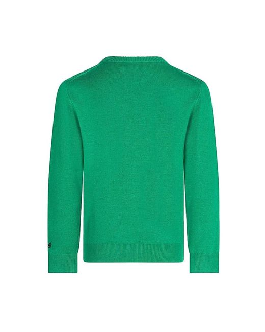Mc2 Saint Barth Green Round-Neck Knitwear for men