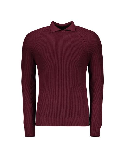 Moorer Purple Round-Neck Knitwear for men