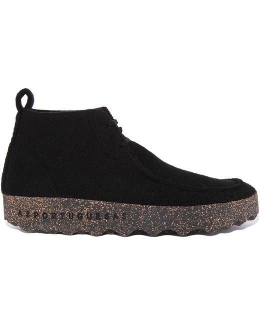 ASPORTUGUESAS Black Lace-Up Boots