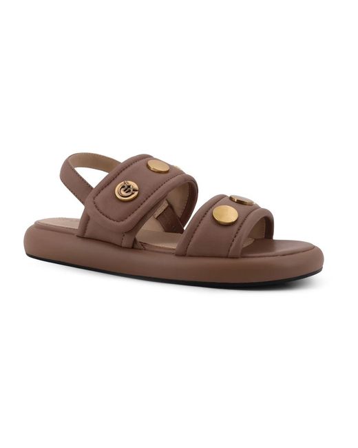 Pinko Brown Flat Sandals