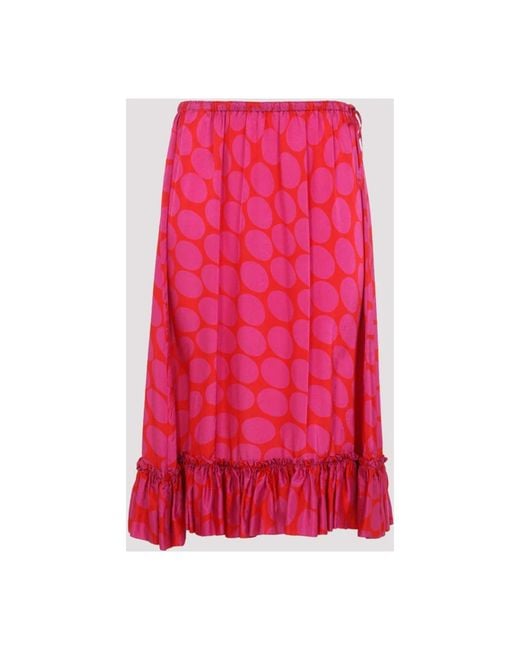 Dries Van Noten Pink Maxi Skirts