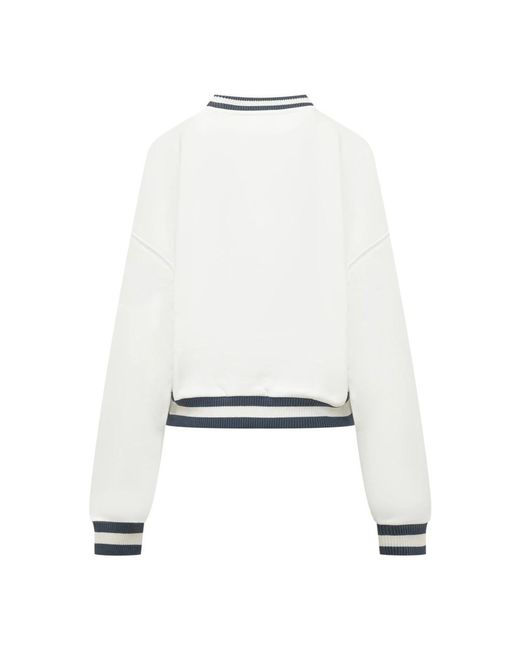 Autry Cropped Sweatshirt in het White
