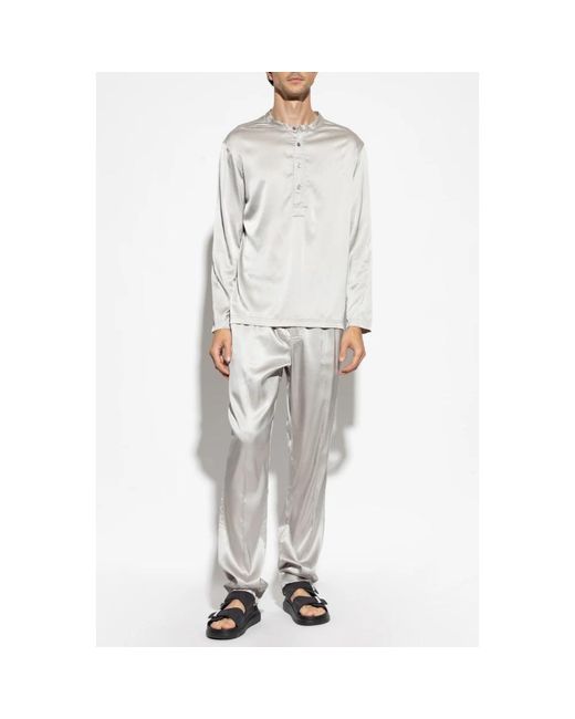Tom Ford Nachtkleding ,Grijs ,Zijden Pyjamabroek in het Gray voor heren