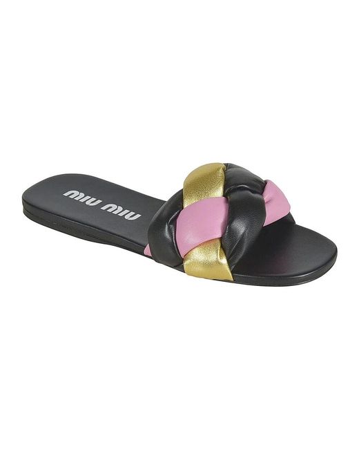 Miu Miu Brown Sliders