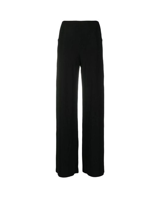 Norma Kamali Black Straight Trousers