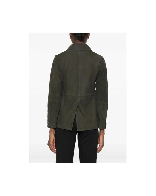 Leather Jackets Vince de color Green