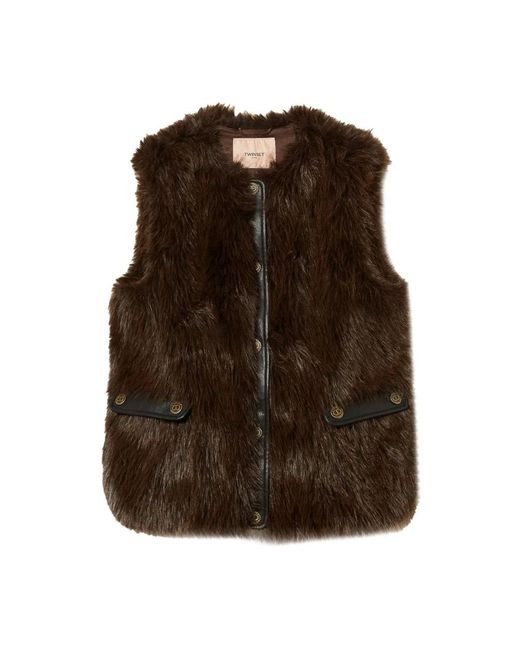 Twinset Brown Waistcoats