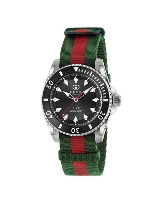 Gucci Green Dive Watch, 40Mm