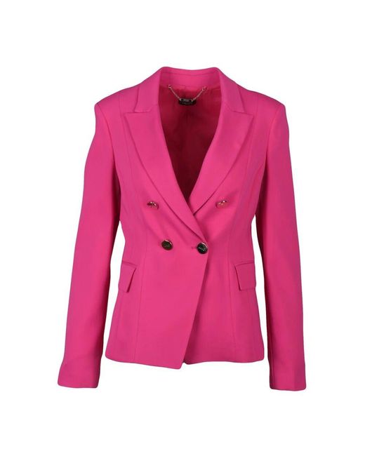 Liu Jo Pink Doppelreihiger Mantel Mit Knopfverschluss