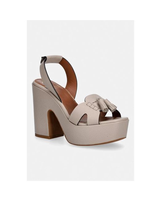 Pollini Blockhak Sandalen in het Gray