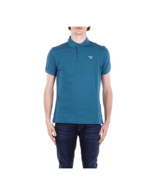 Barbour Tops ,Blauw ,Katoen Blauwe Polo T-Shirts En Polos in het Blue voor heren