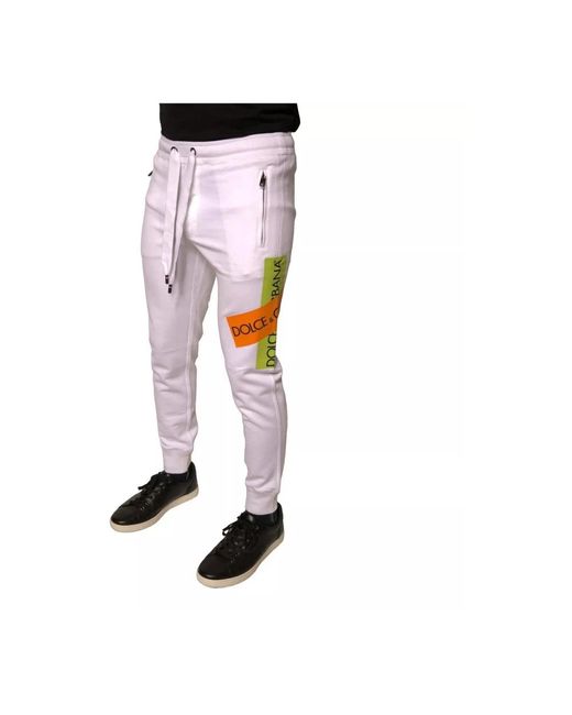 Dolce & Gabbana Pink Sweatpants for men
