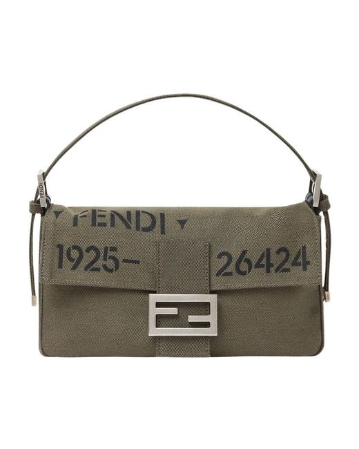 Fendi Green Shoulder Bags