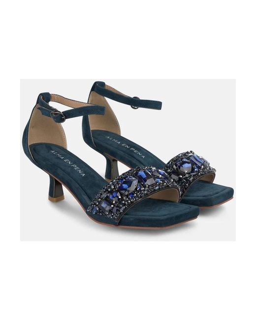 Alma En Pena. Blue High Heel Sandals