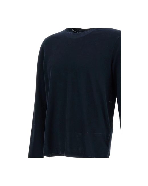 Zanone Blue Long Sleeve T-Shirts for men