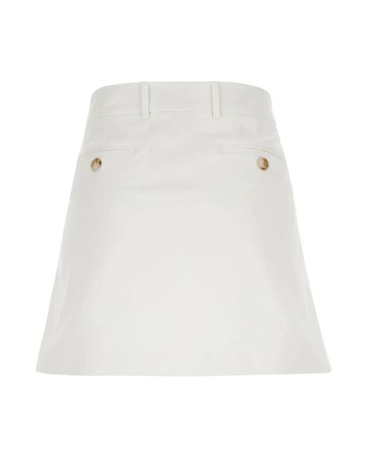 Short Skirts Plain Units de color White