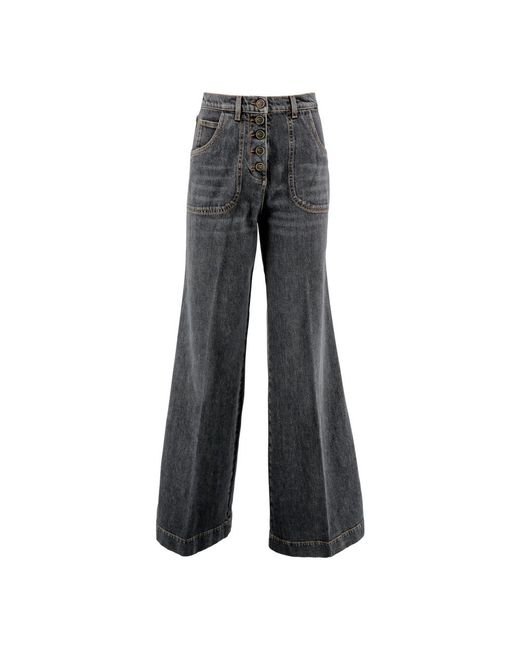 Etro Gray Flare Jeans