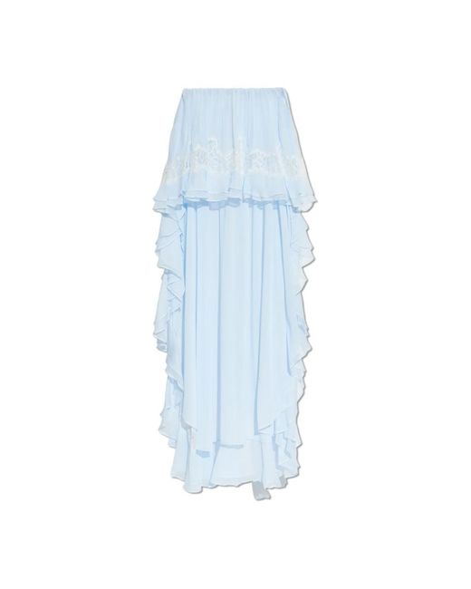 LoveShackFancy Rokken ,Blauw ,Polyester Jolina Zijden Rok in het Blue
