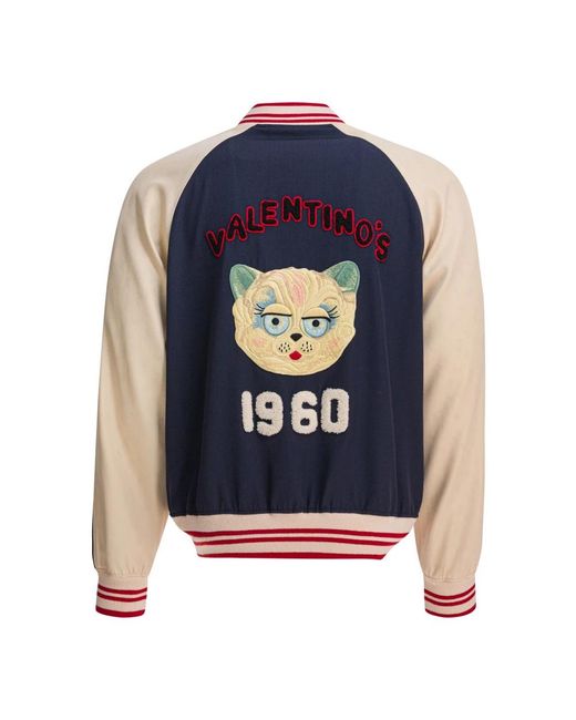 Valentino Blue Bomber Jackets for men