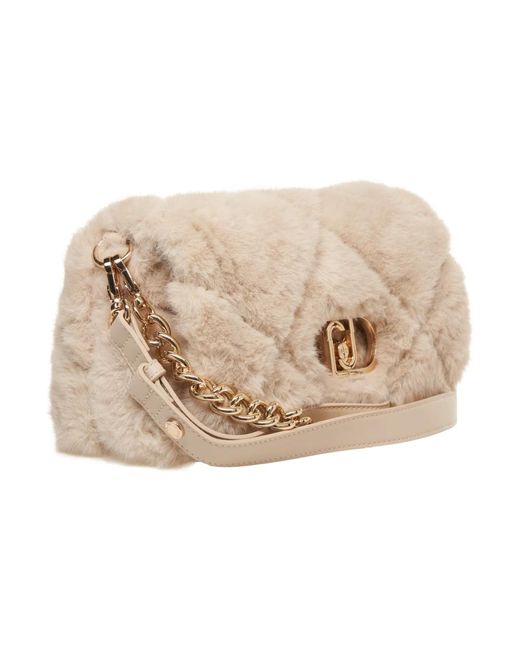Liu Jo Natural Gepolsterte Schultertasche Bianco