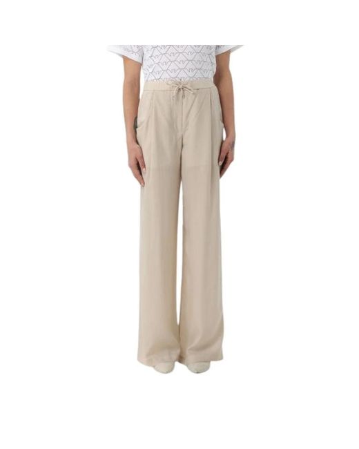 Wide trousers Emporio Armani de color Natural