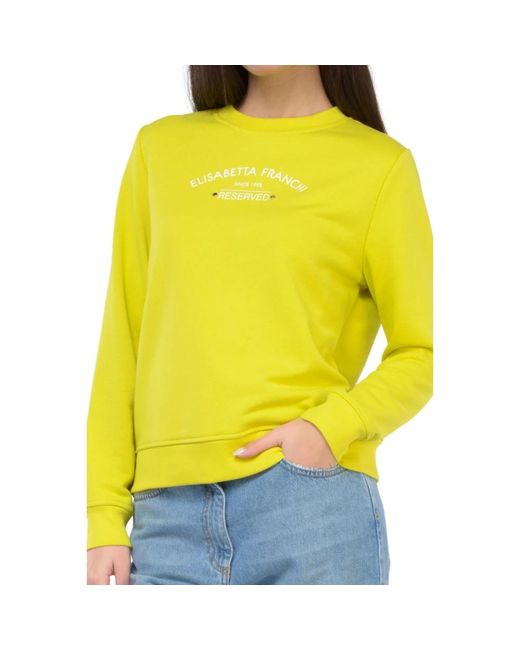 Elisabetta Franchi Yellow Sweatshirts