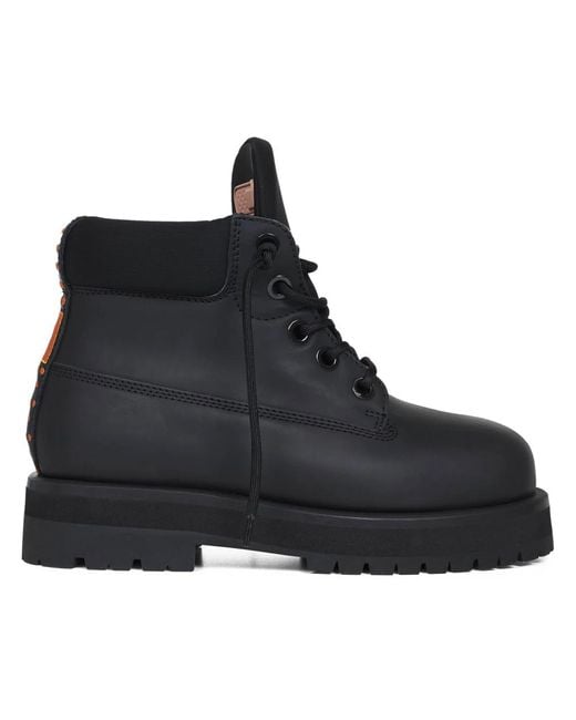 PDF Black Lace-Up Boots for men