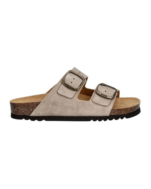 Scholl Brown Josephine Slide