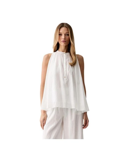 ViCOLO Katoenen Blouse in het White