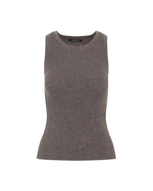Max Mara Brown Sleeveless Tops