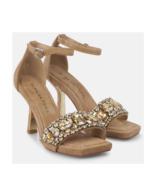 Alma En Pena. Metallic High Heel Sandals
