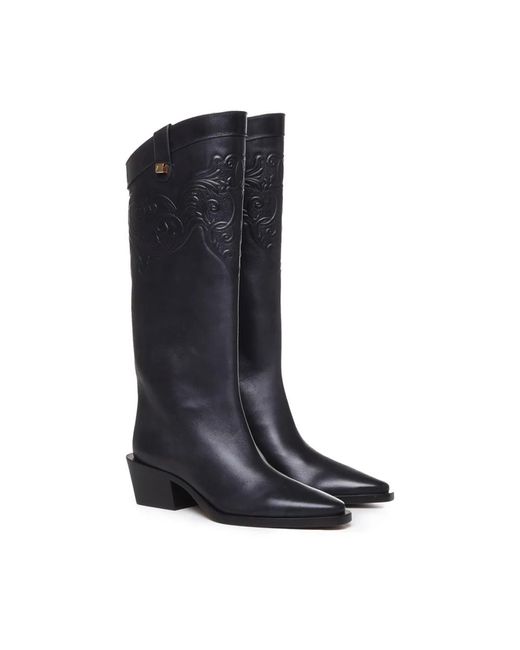 Maison Skorpios Blue Cowboy & Biker Boots