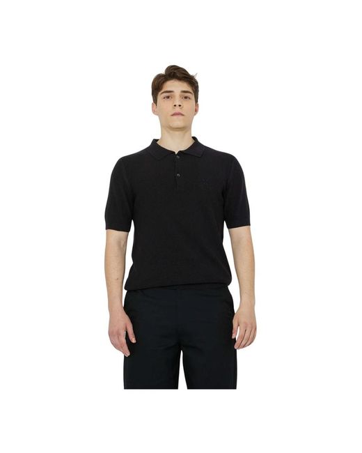 John Richmond Besticktes logo polo shirt kurzarm in Black für Herren